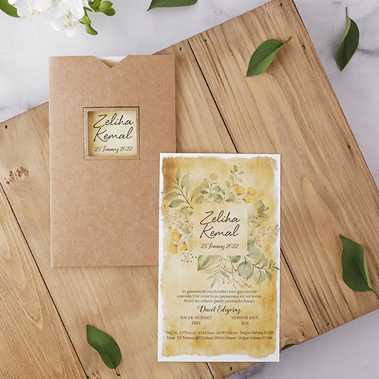 Davetiye Zarf - Profesyonel tabela üretimi İstanbul